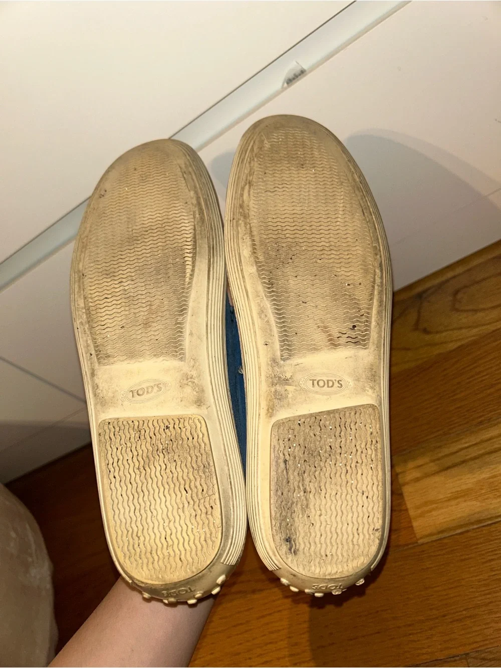 Tod's Men's Blue Suede Driving Loafers